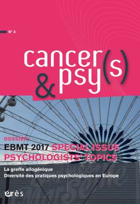 Couverture de l'ouvrage : EBMT 2017 : special issue psychologists' topic