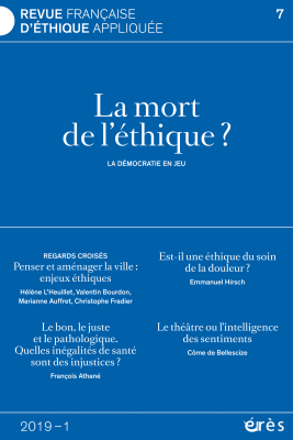 Couverture de l'ouvrage : La mort de l'éthique ? La démocratie en jeu