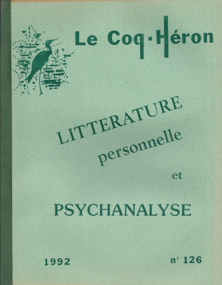 Couverture de l'ouvrage : Littérature personnelle et psychanalyse