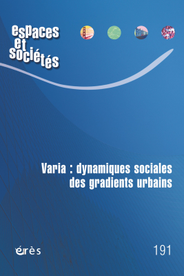 Couverture de l'ouvrage : Varia : dynamiques sociales des gradients urbains