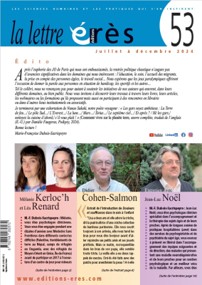Couverture de l'ouvrage : Lettre érès 53
