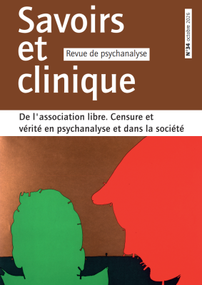 Couverture de l'ouvrage : De l'association libre. Censure et vérité en psychanalyse et dans la société