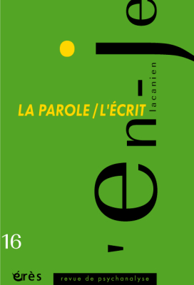 Couverture de l'ouvrage : La parole / L'écrit