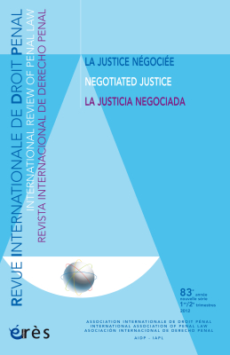 Couverture de l'ouvrage : La justice négociée