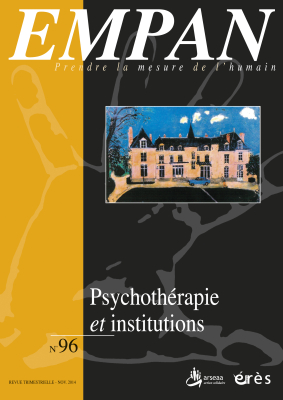 Couverture de l'ouvrage : Psychothérapie et institutions