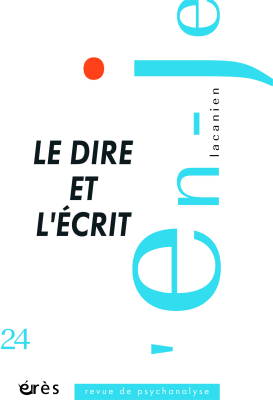 Couverture de l'ouvrage : Le dire et l'écrit
