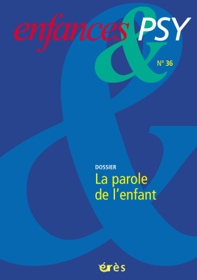 Couverture de l'ouvrage : La parole de l'enfant