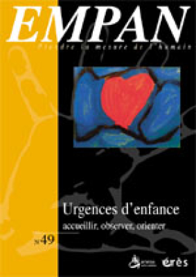Couverture de l'ouvrage : Urgences d'enfance : accueillir, observer, orienter