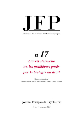 Couverture de l'ouvrage : L'arrêt Perruche ou les problèmes posés par la biologie au droit