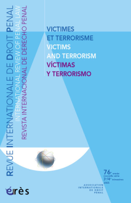Couverture de l'ouvrage : Victimes et terrorisme