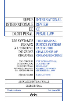 Couverture de l'ouvrage : Les systèmes pénaux à l’épreuve du crime organisé. Section IV