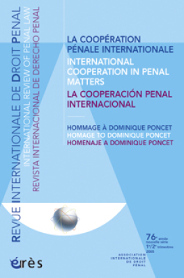 Couverture de l'ouvrage : La coopération pénale internationale