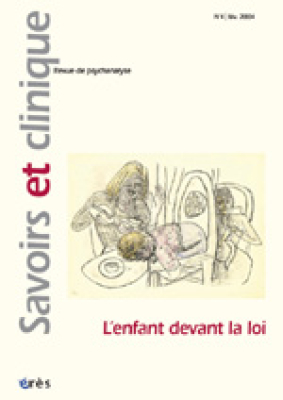 Couverture de l'ouvrage : L'enfant devant la loi