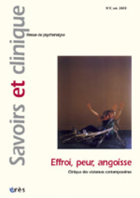 Couverture de l'ouvrage : Effroi, peur, angoisse