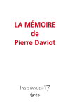 La mémoire de Pierrre Daviot