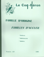 Famille d'origine Familles d'accueil