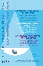 XIXe congrès international de droit pénal (Moscou, Russie - 24-27 avril 2014)